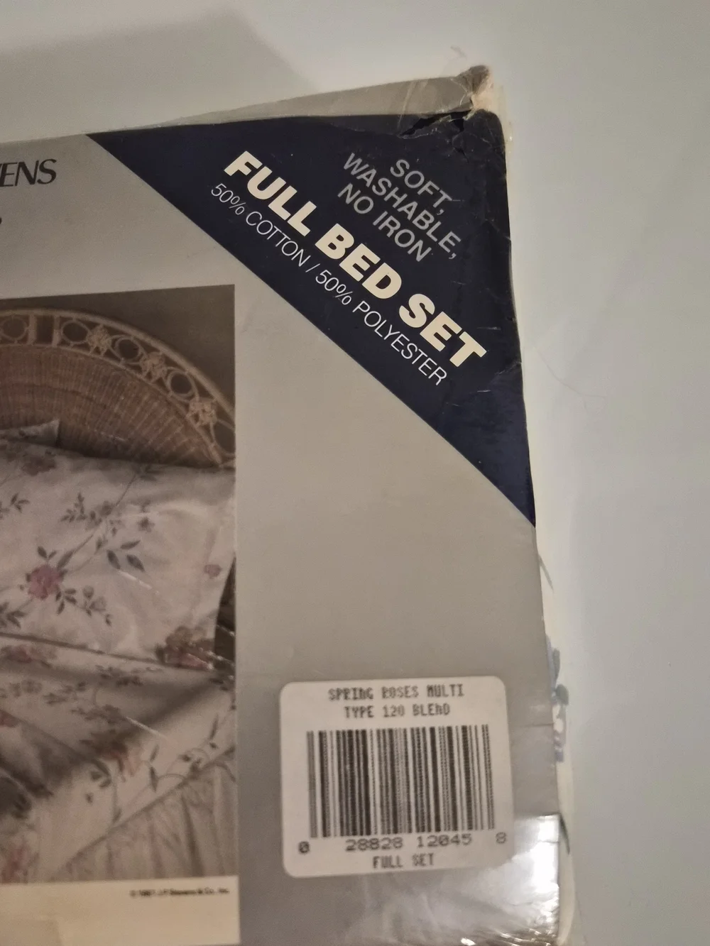 Easy Care Floral Sheet Set in Cream with Pink Floral Accents